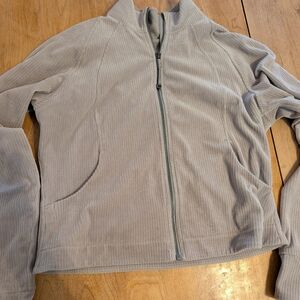 Lululemon Scuba Track Jacket Velvet Cord Zip Up Riverstone Tan, Size 12?